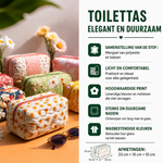 Marije - Gewattete Kulturtasche Glänzende Blütenblätter
