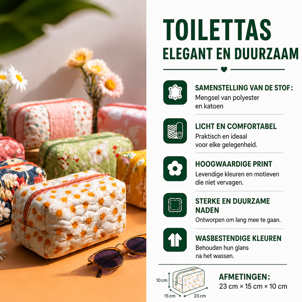 Sophie - Gewattete Kulturtasche Elegantes Lila